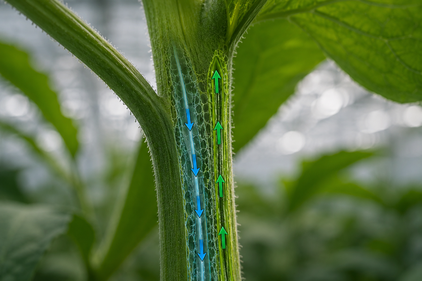 How plants transport water, minerals and sugars